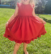 Red Ruffle Dress