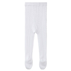 Textured Knit Tights - Ivory