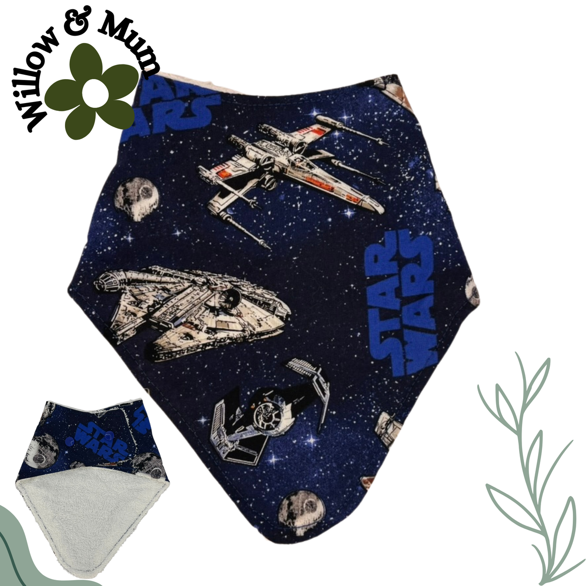 Baby Bandanna Bib | Space Wars