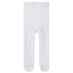 Textured Knit Tights - Ivory