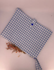 Blue Gingham| Baby Nappy Clutch