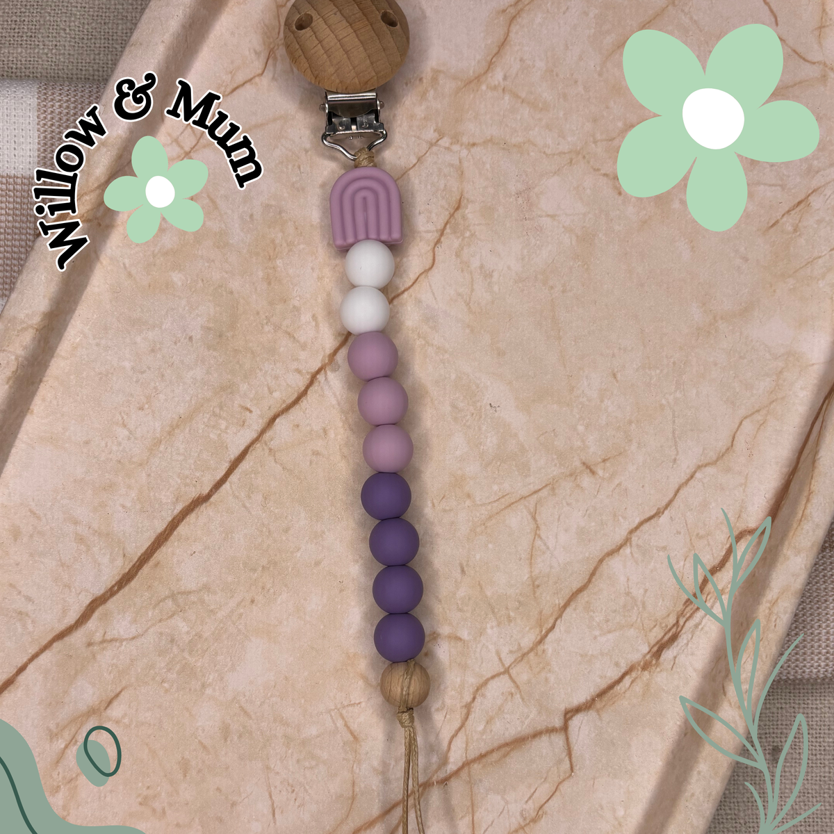 Purple Rainbow |Silicone Dummy Chain Single