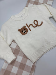 "One" Knit Jumper Bear