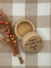 Wooden First Haircut Keepsake Box