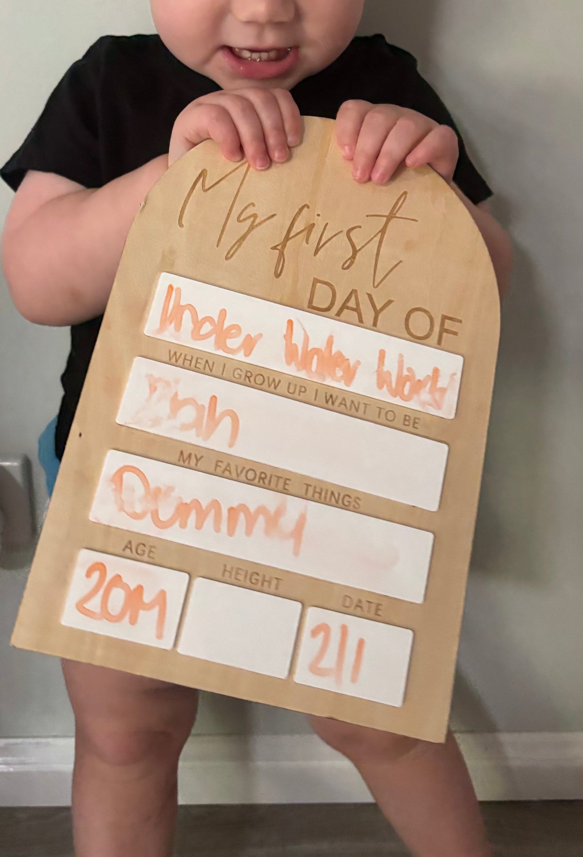 My first Day Board Sleek Wooden