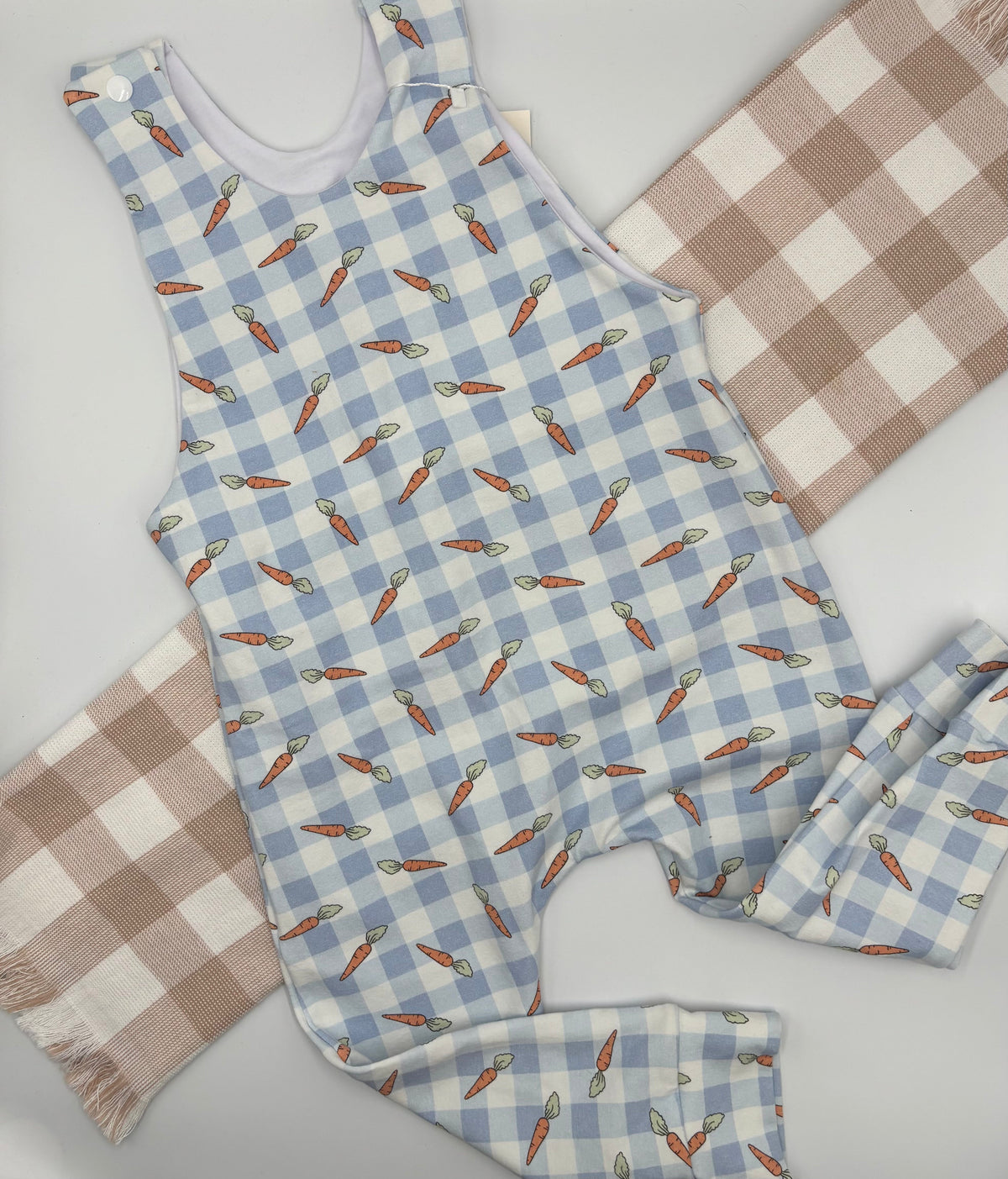 Carrots Blue Romper | Size 2