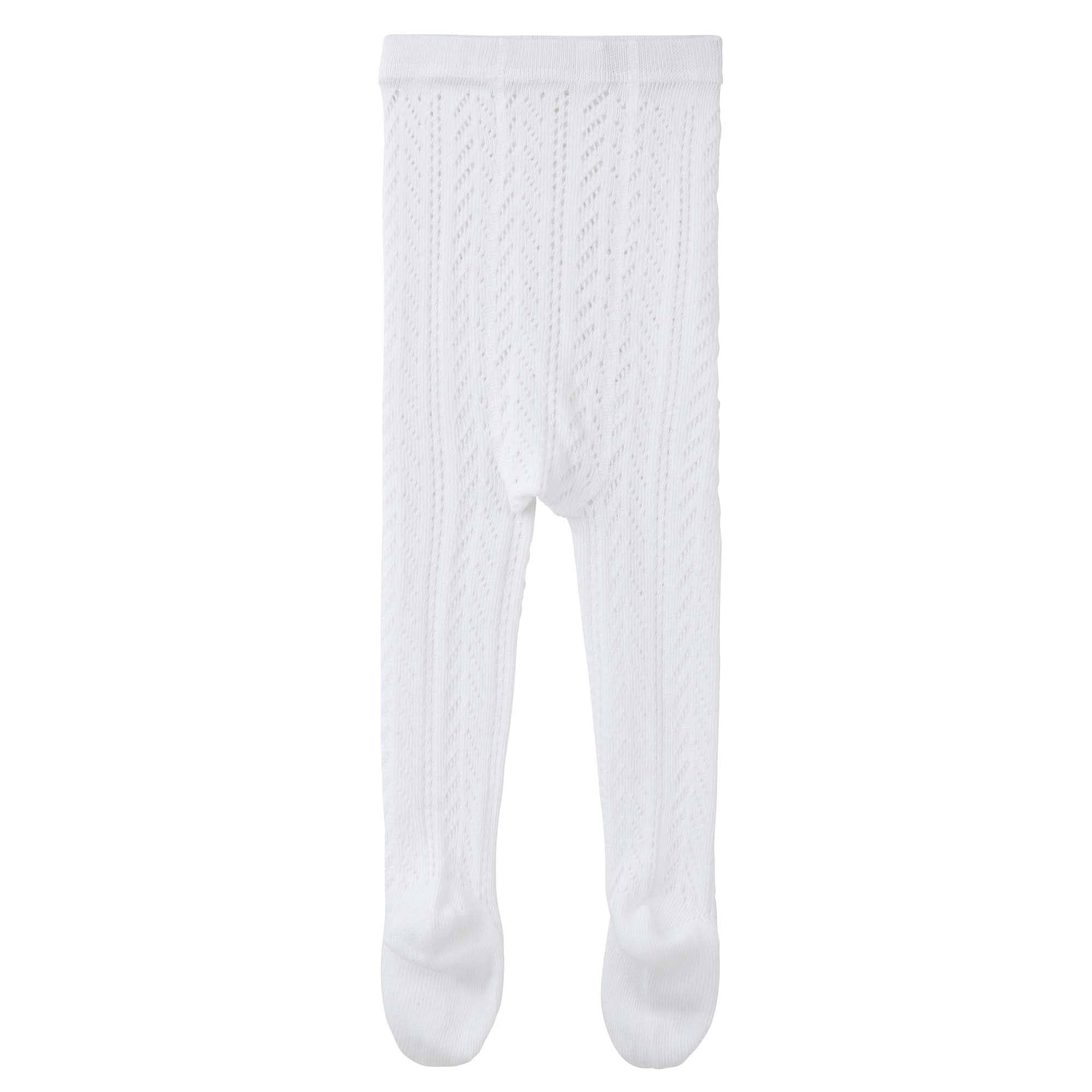 Textured Knit Tights - Ivory